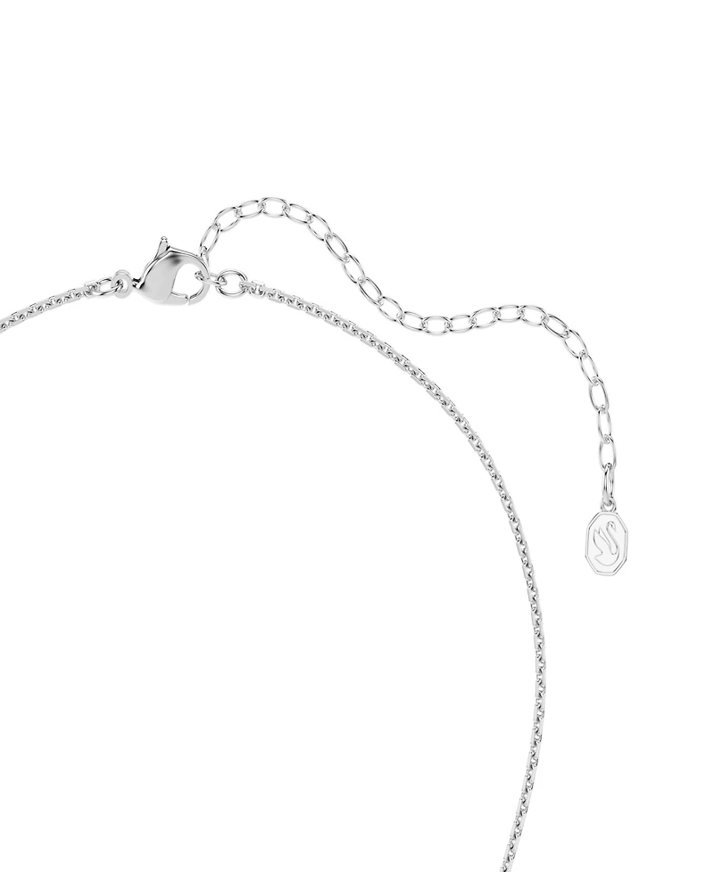 Swarovski Sterling Silver-Plated White Crystals Necklace