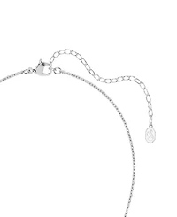 Swarovski Sterling Silver-Plated White Crystals Necklace