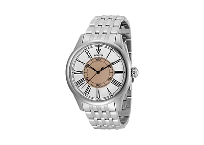 Invicta Vintage 36241 Men's 44mm Quartz Watch - White Dial, Silver Stainless Steel Bracelet
