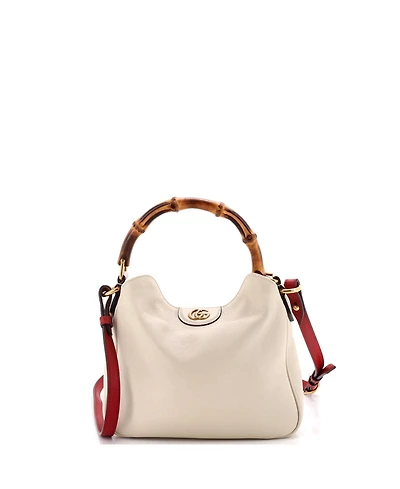 Pre-Owned Gucci Small Diana Nm Bamboo Shoulder Bag Leather