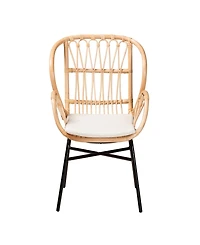bali & pari Caelia 38.4" Rattan Modern Bohemian Chair