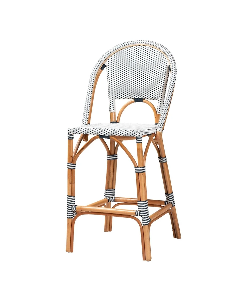 bali & pari Genica 44.9" Rattan Classic French Bar Stool