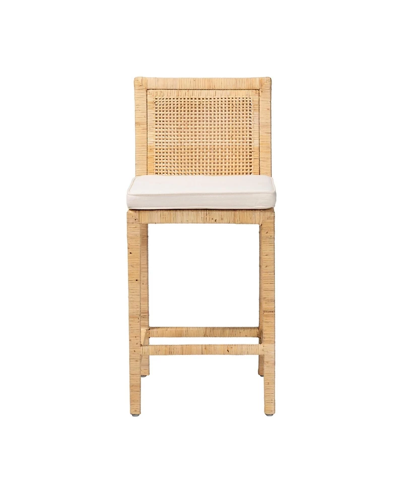 bali & pari Sofia 38.2" Wood Modern and Contemporary Counter Stool