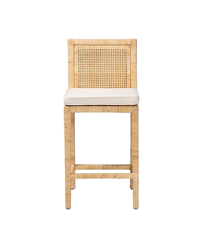 bali & pari Sofia 38.2" Wood Modern and Contemporary Counter Stool