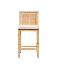bali & pari Sofia 38.2" Wood Modern and Contemporary Counter Stool
