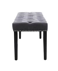 Streamdale Furniture Heng Ming Velvet Tufted Ottoman Dining Bench