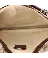 Pre-Owned Gucci Courrier Zip Belt Bag Gg Coated Canvas with Applique