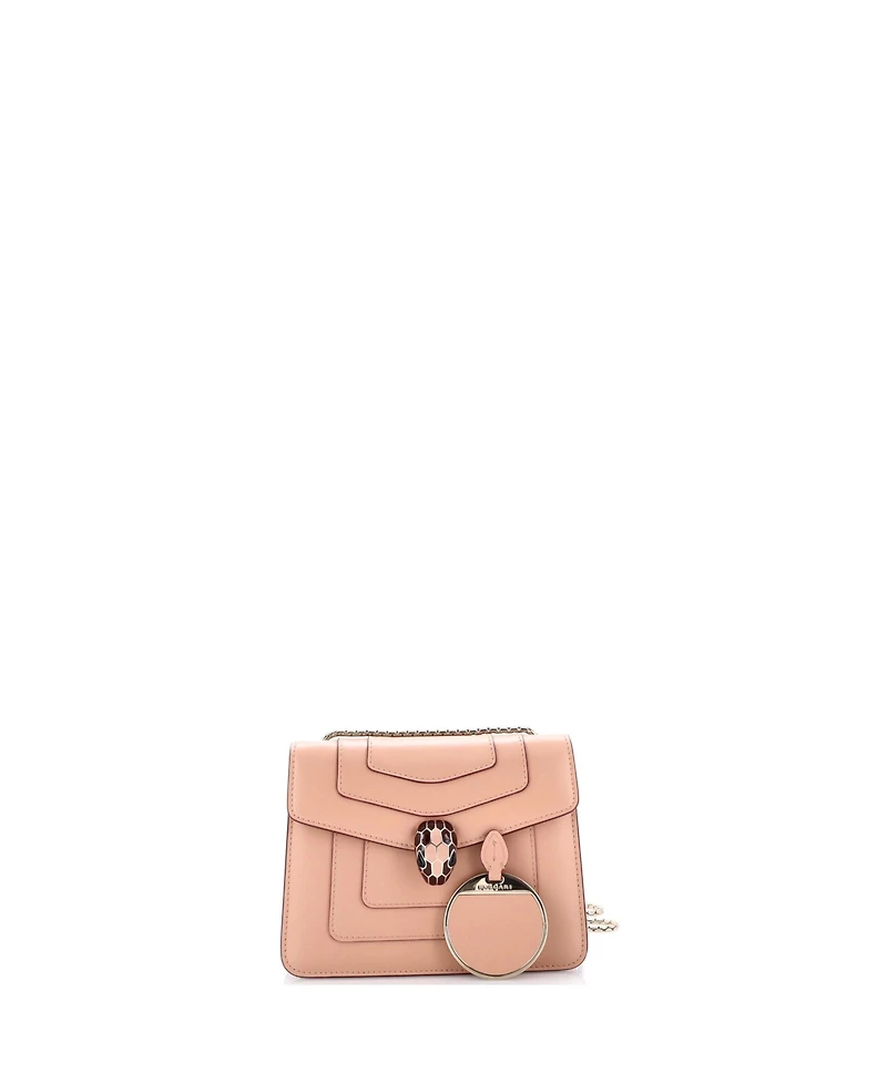 Pre-Owned Bvlgari Small Serpenti Forever Square Shoulder Bag Leather