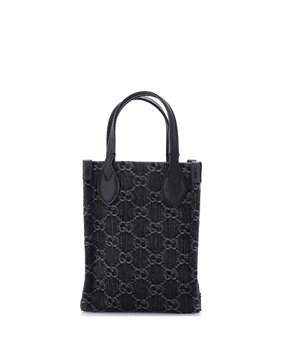 Pre-Owned Gucci Mini Vertical Tote Gg Denim