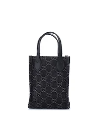 Pre-Owned Gucci Mini Vertical Tote Gg Denim