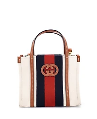 Pre-Owned Gucci Mini Interlocking G Web Tote Canvas