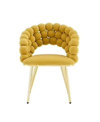 Streamdale Furniture Set of 2 Bubble Velvet Dining Chairs