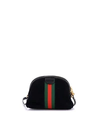 Pre-Owned Gucci Small Ophidia Dome Shoulder Bag Suede