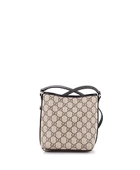 Pre-Owned Gucci Small Gg Emblem Bucket Bag Gg Coated Canvas