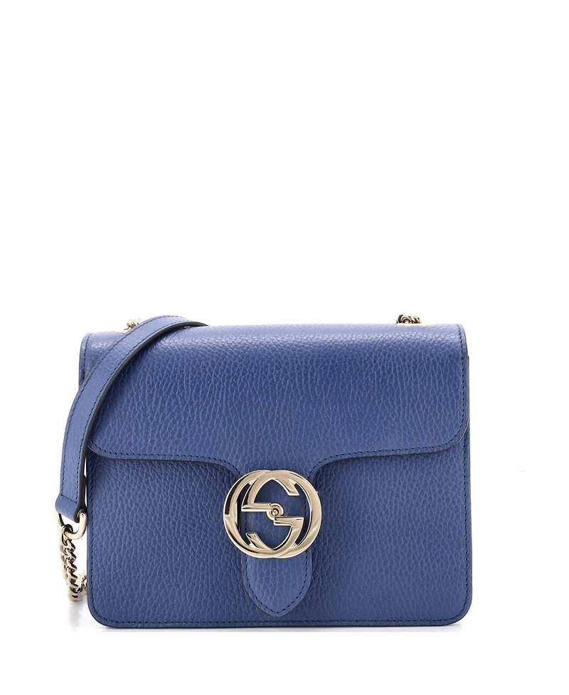 Pre-Owned Gucci Small Interlocking Shoulder Bag Leather