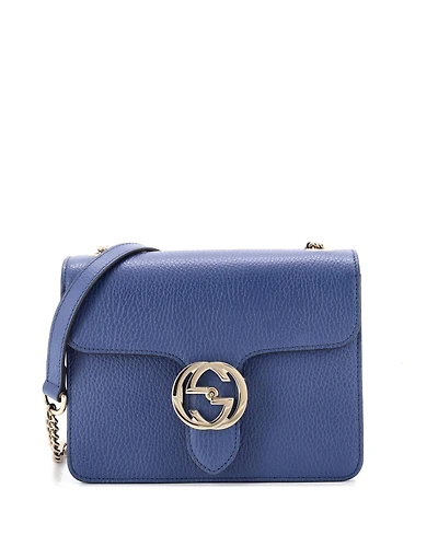 Pre-Owned Gucci Small Interlocking Shoulder Bag Leather