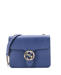 Pre-Owned Gucci Small Interlocking Shoulder Bag Leather