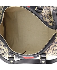Pre-Owned Gucci Vintage Web Boston Bag Gg Canvas