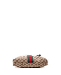 Pre-Owned Gucci Small Front Pocket Web Messenger Gg Canvas