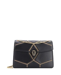 Pre-Owned Bvlgari Medium Glam Rebel Serpenti Forever Shoulder Bag Chain Embellished Quilted Leather