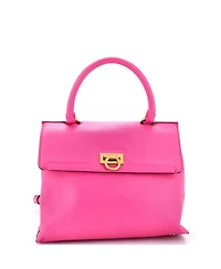 Pre-Owned Salvatore Ferragamo Small Trifolio Top Handle Bag Leather