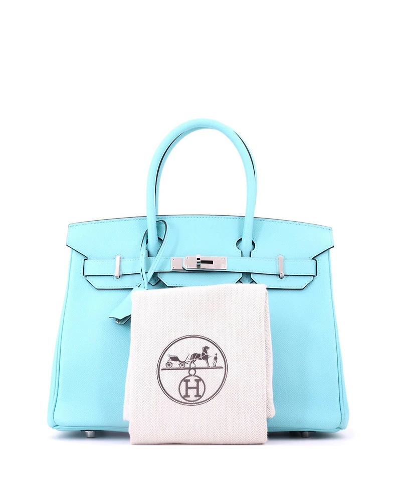 Pre-Owned HERMES Birkin 30 Handbag Epsom with Palladium Hardware