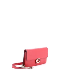 Pre-Owned Gucci Interlocking Wallet on Chain Leather