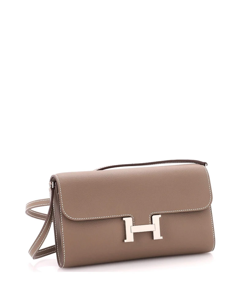 Pre-Owned Hermes Constance To Go Wallet Evercolor