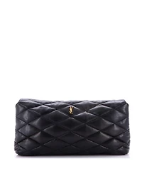 Pre-Owned Saint Laurent Large Sade Puffer Envelope Clutch Quilted Leather