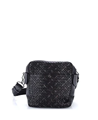 Pre-Owned Bottega Veneta Medium Snap Messenger Bag Printed Intrecciato Nappa