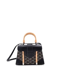 Pre-Owned Goyard Mini Structured Saigon Top Handle Bag Coated Canvas with Leather
