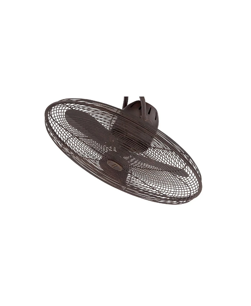 21" Craftmade Bellows Iii Bronze Damp Rated Ceiling Fan with Remote