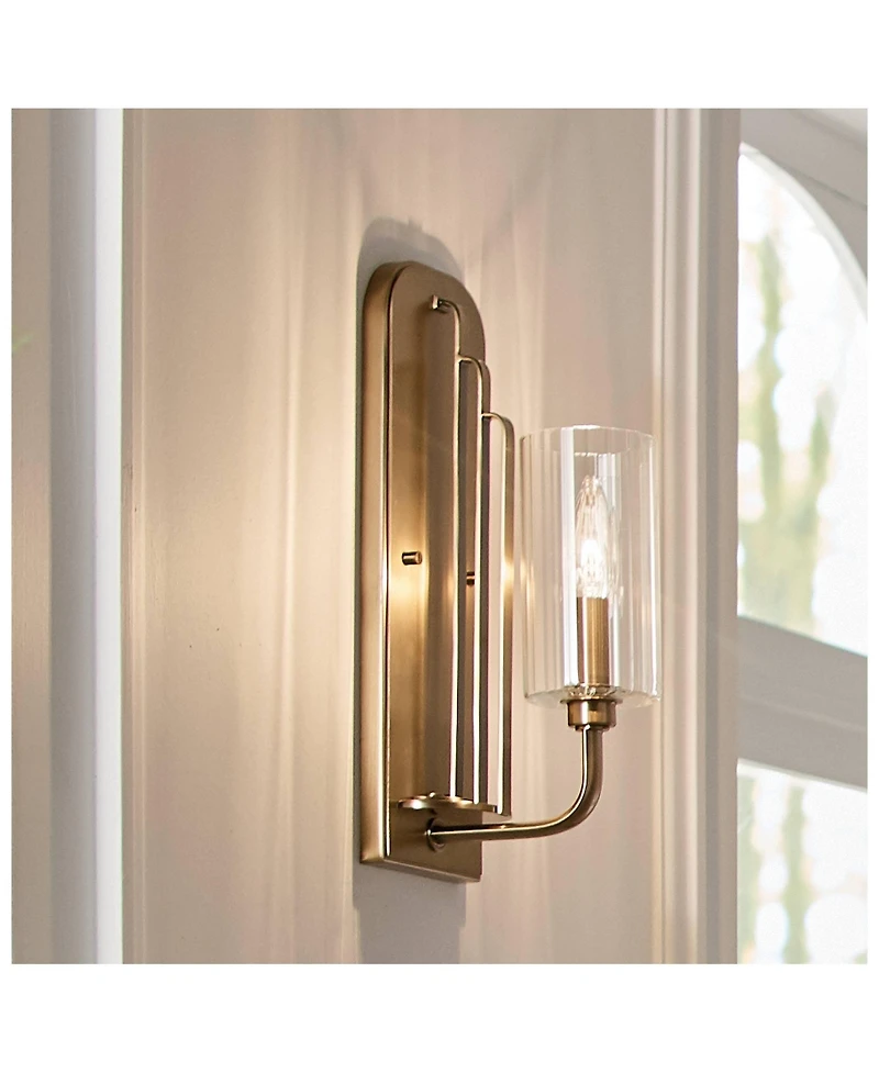 Kichler Kimrose 14" High Brushed Natural Brass Wall Sconce