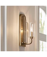 Kichler Kimrose 14" High Brushed Natural Brass Wall Sconce
