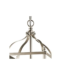 Kichler Larkin 8" Wide 2-Light Brushed Nickel Open Cage Mini Pendant