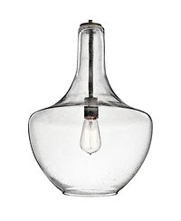 Kichler Everly 13 3/4"W Olde Bronze Clear Seedy Glass Pendant Light