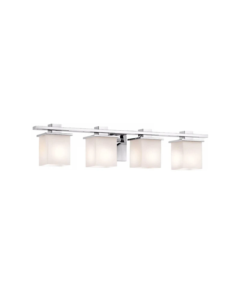 Kichler Tully 32" Wide Chrome Opal 4-Light Modern Bath Light
