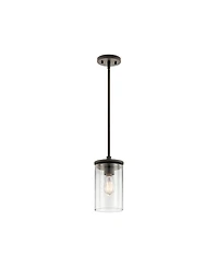 Kichler Crosby 6" Wide Olde Bronze 1-Light Clear Glass Mini Pendant