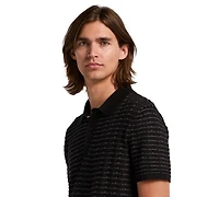 Perry Ellis Men's Grid Jacquard Polo Sweater
