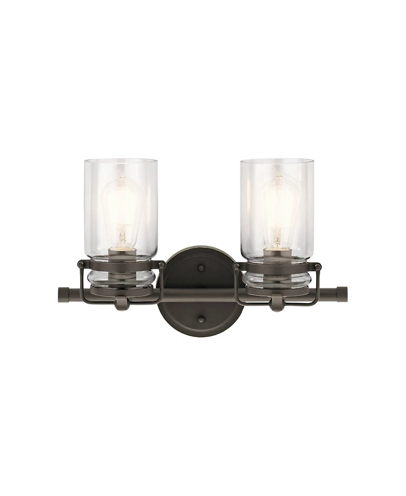 Kichler Brinley 10" High Olde Bronze 2-Light Wall Sconce
