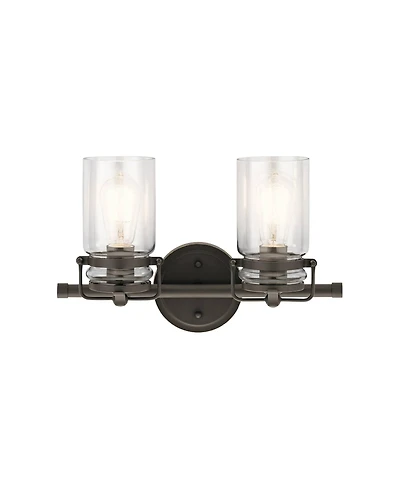 Kichler Brinley 10" High Olde Bronze 2-Light Wall Sconce