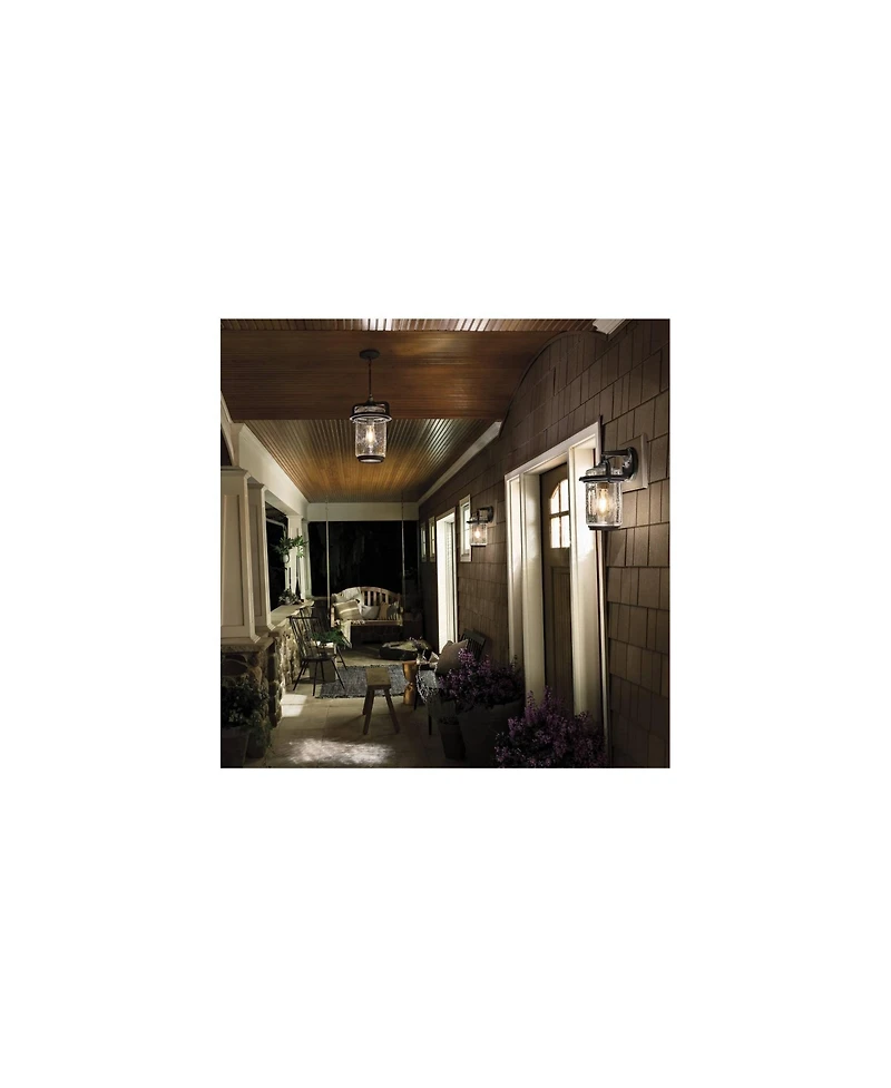 Kichler Andover 14" High Weathered Zinc Outdoor Wall Light