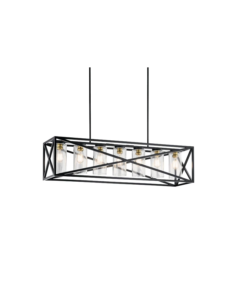 Kichler Moorgate 48" Black Rectangular Kitchen Island Light Pendant