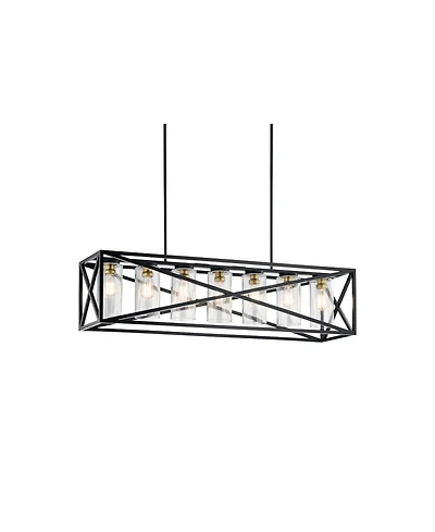 Kichler Moorgate 48" Black Rectangular Kitchen Island Light Pendant