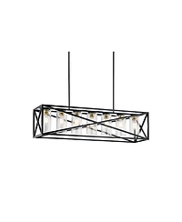 Kichler Moorgate 48" Black Rectangular Kitchen Island Light Pendant
