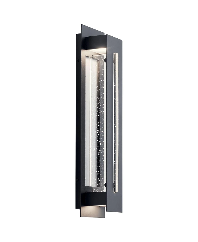 Kichler River Path 23" High Textured Black Led Outdoor Wall Light