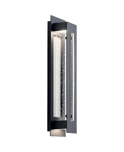 Kichler River Path 23" High Textured Black Led Outdoor Wall Light
