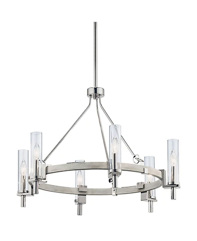Kichler Telan 29 1/4" Wide Wood Ring Wagon Wheel Pendant Chandelier