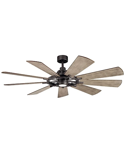 65" Kichler Gentry Anvil Iron Led Ceiling Fan
