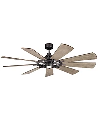 65" Kichler Gentry Anvil Iron Led Ceiling Fan